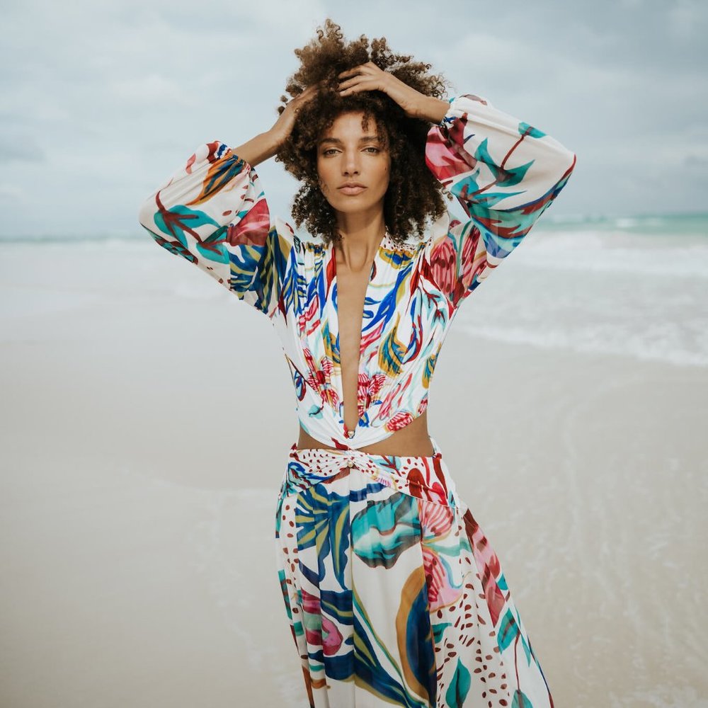 PatBO Flora Plunge Maxi Dress M Floral Cut-Out Resort Wedding Guest NWOT M